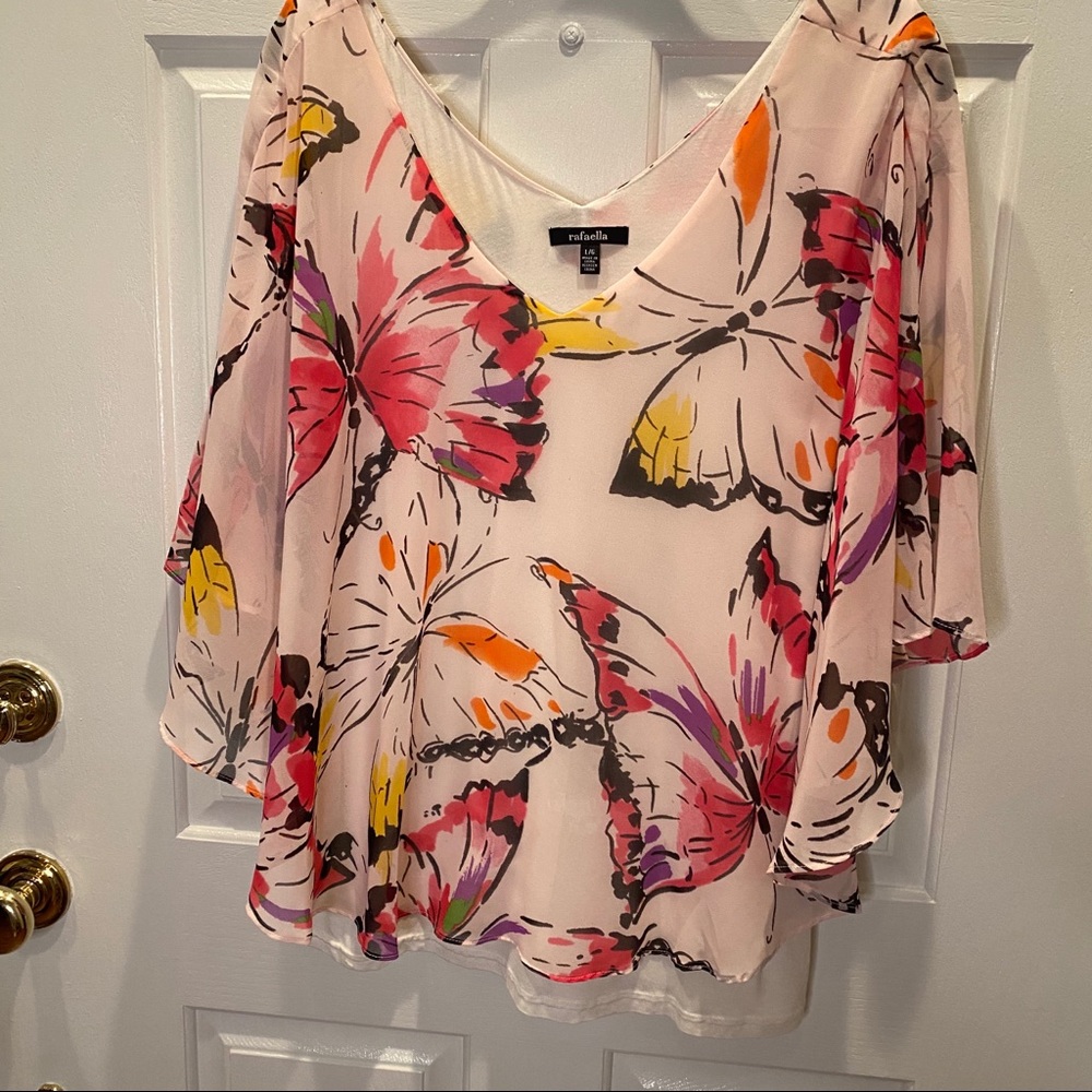 Pink butterfly top by Rafaella